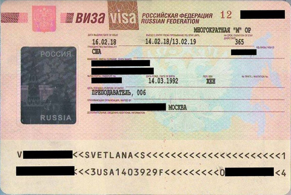 Russian Visa For Teacher